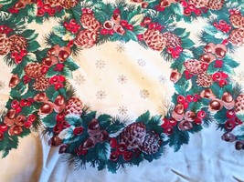Joan Kessler Christmas Holiday Wreath Cotton Fabric / Concord Fabrics 58... - $15.83