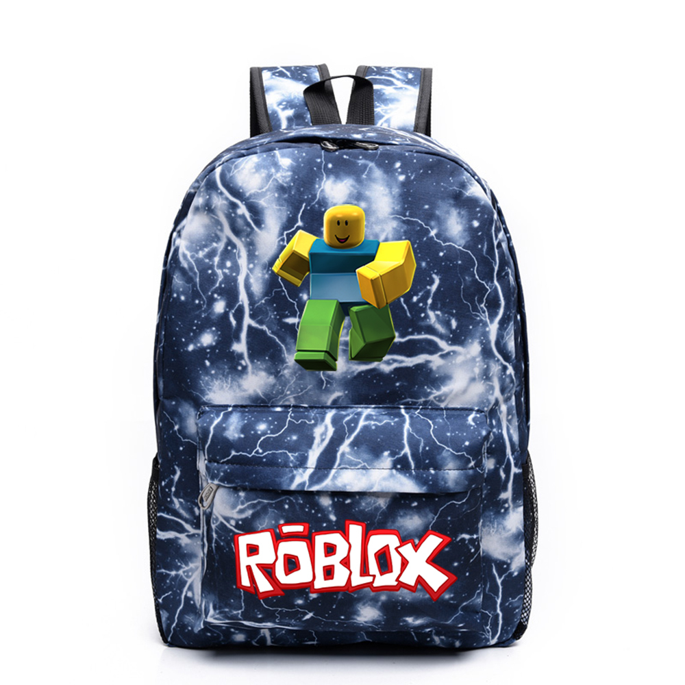 WM Roblox Backpack Daypack Schoolbag Bookbag Lightning Bag Smile - Bags