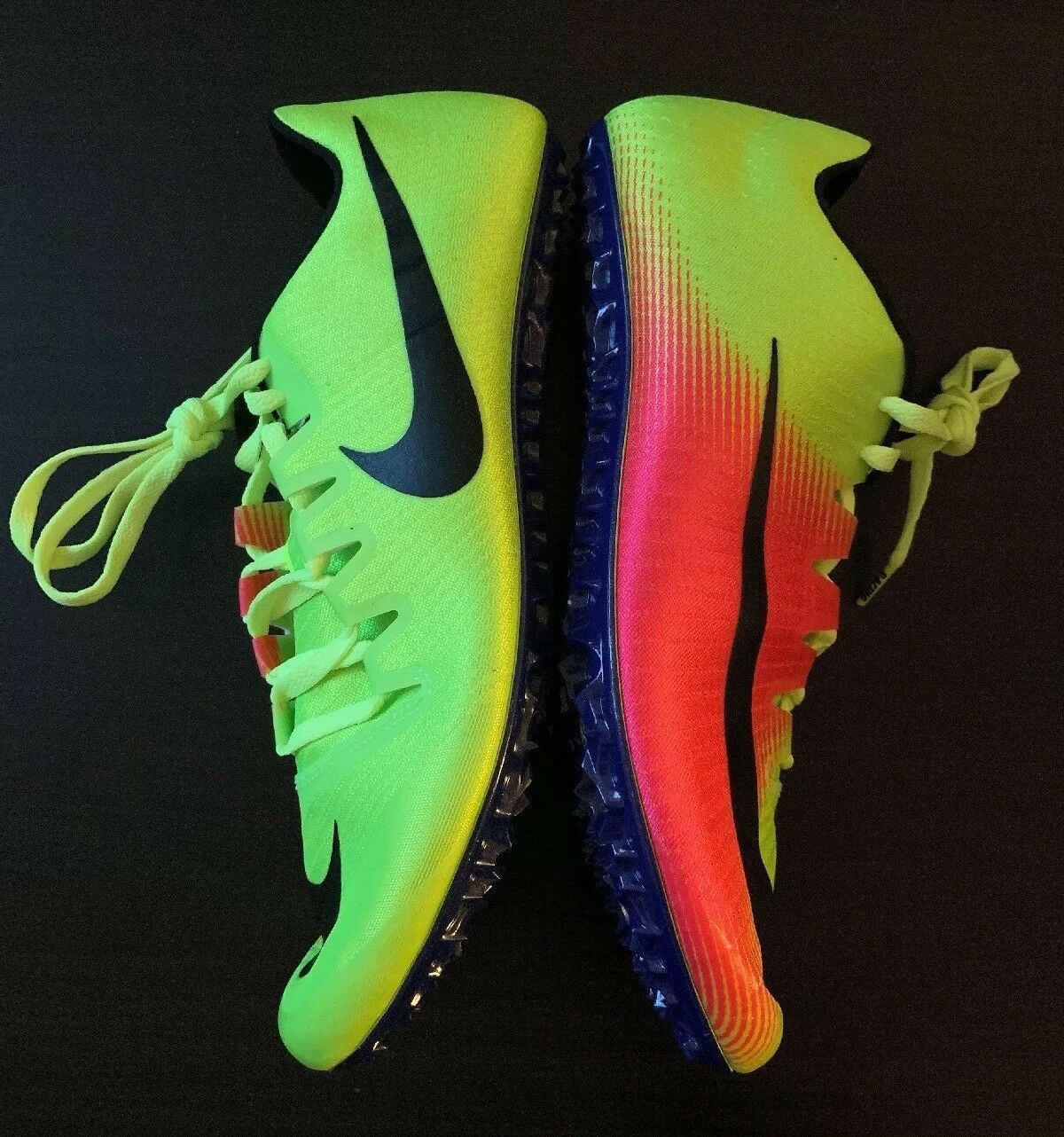 Nike Zoom JA Fly 3 Sprint Track Spikes 882032999 Volt Pink Olympics Rio SZ 10.5 Athletic