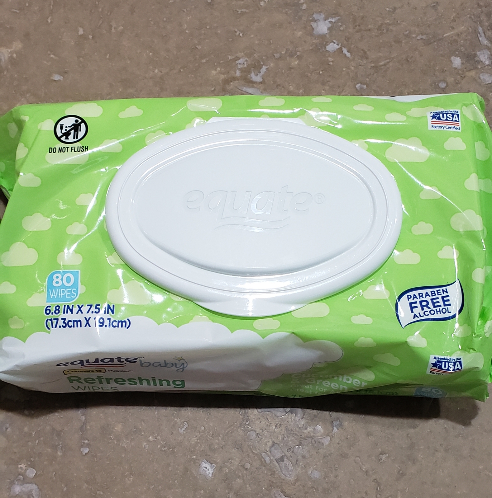 Equate Baby Everyday Clean Wipes Hypoallegenic 80 Wipes Vitamin E Fragrance Free Cleaning