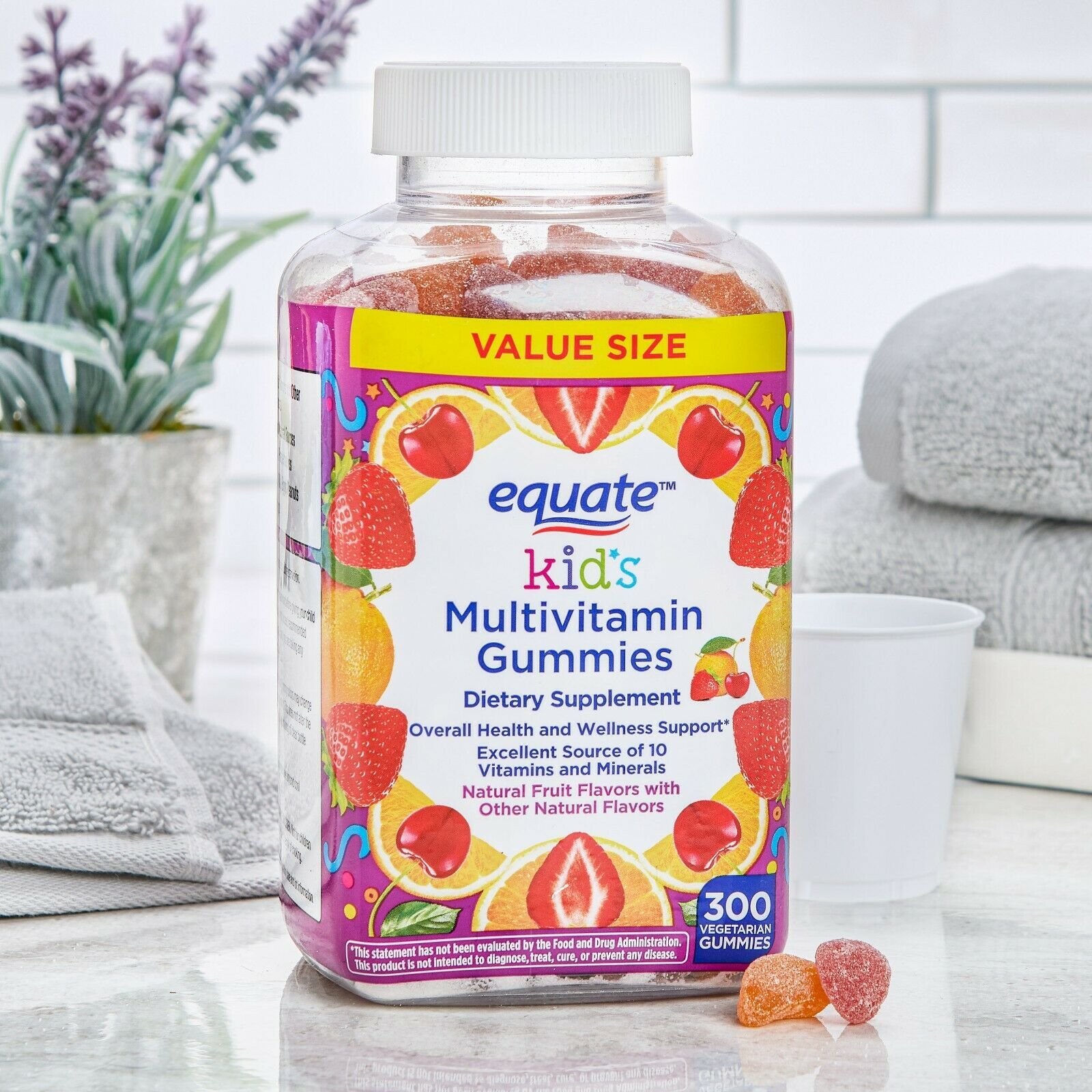 Equate Kid's Multivitamin Vegetarian Gummies Value Size, 300 count