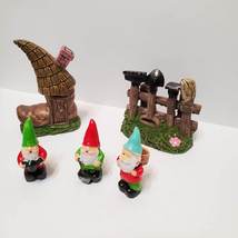 Garden Gnome Fairy Garden Set, Gnome House, Gnome Decor, Miniatures image 3