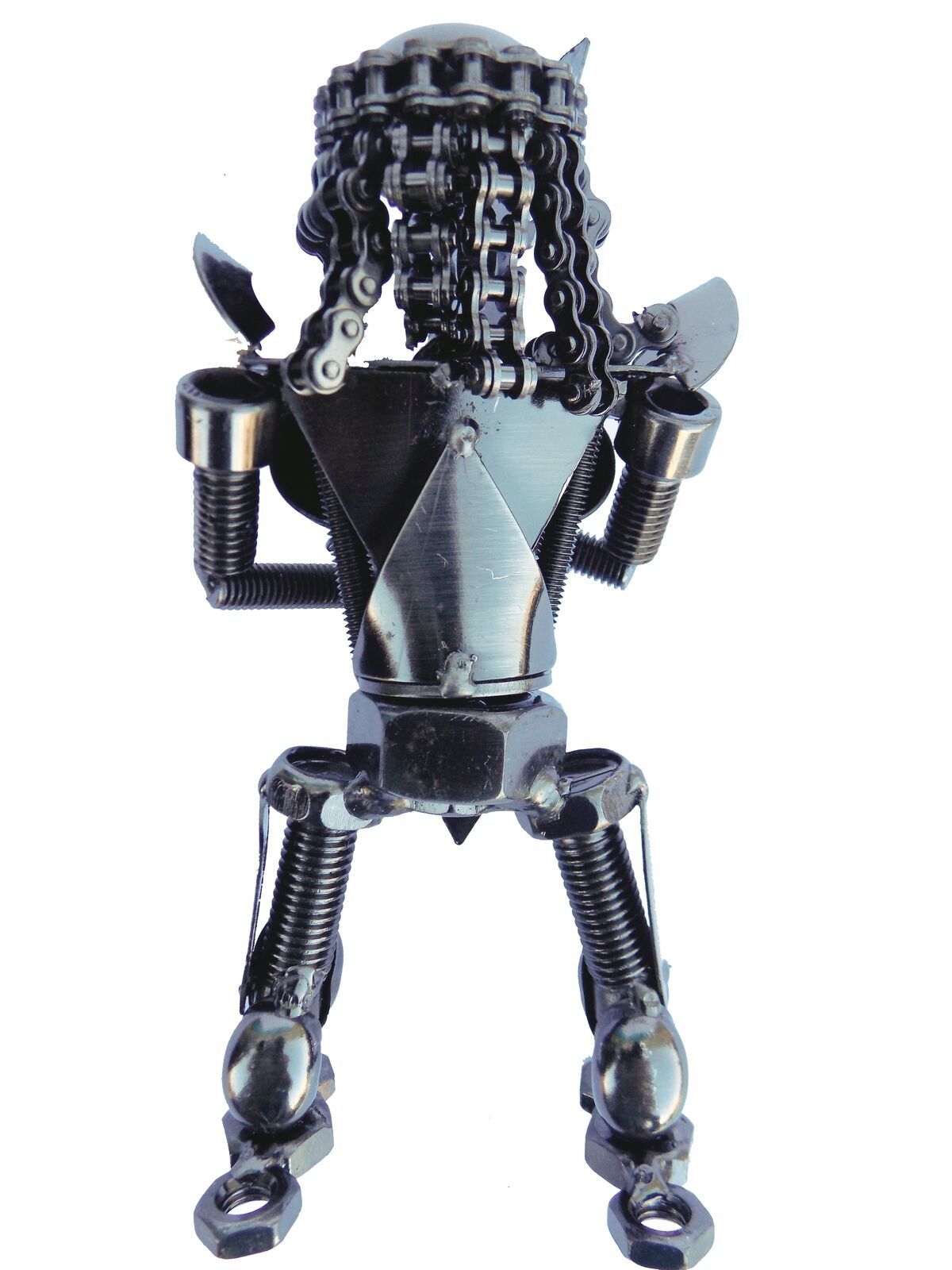 Alien Movie Metal Predator Figure 7" Scrap Welded Made of Screw,Bolt