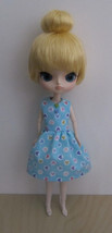 Blythe Dal Byul Handmade Dotted Hearts Doll Dress OOAK - $18.97