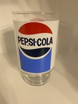 Vintage Pepsi Cola 32oz Large Pedestal Glass Oversize Red/White/Blue - $10.00