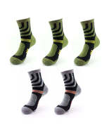 Anysox 5 Pairs One Size 5-11 Green Grey Cotton Compression Trekking and ... - $30.51+
