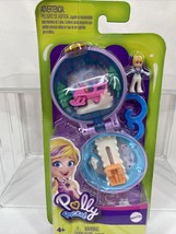 Polly Pocket Micro Compact Snow Cabin w/ Doll Accessories Snow Sled - $8.54