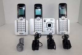 VTech DS6521-3 DECT 6.0 Digital Technology Cordless Phone Silver/Black 3 Handset - $62.35