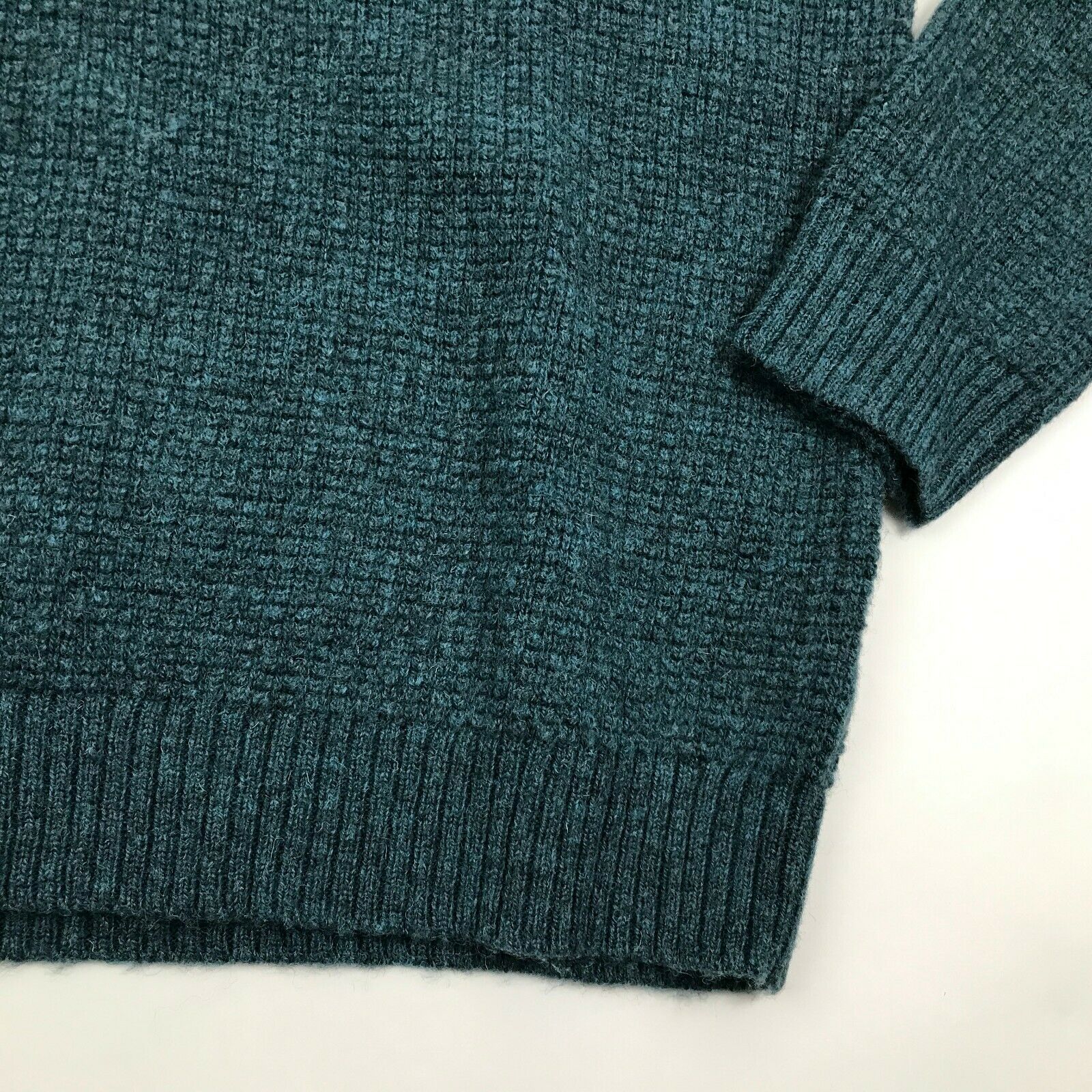 NEW Pendleton Mens Washable Wool 1/4 Zip Sweater Casual Teal Adult Size