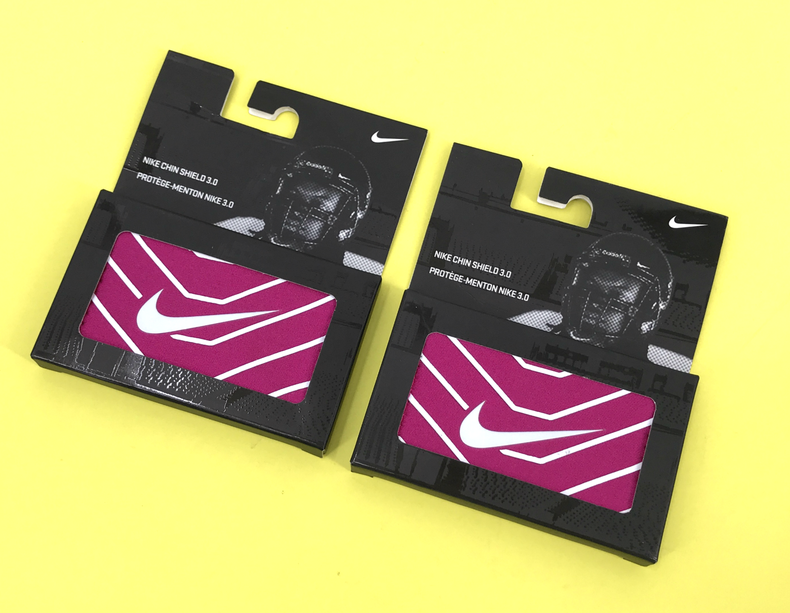 NIKE Chin Shield 3.0 Sports Football Chin Strap Cover Pink Lot of 2 