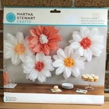 Martha Stewart Crafts Flower Pom Pom Kit 5 Daisies White Orange Shower P... - $15.99