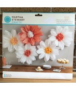 Martha Stewart Crafts Flower Pom Pom Kit 5 Daisies White Orange Shower P... - £13.17 GBP