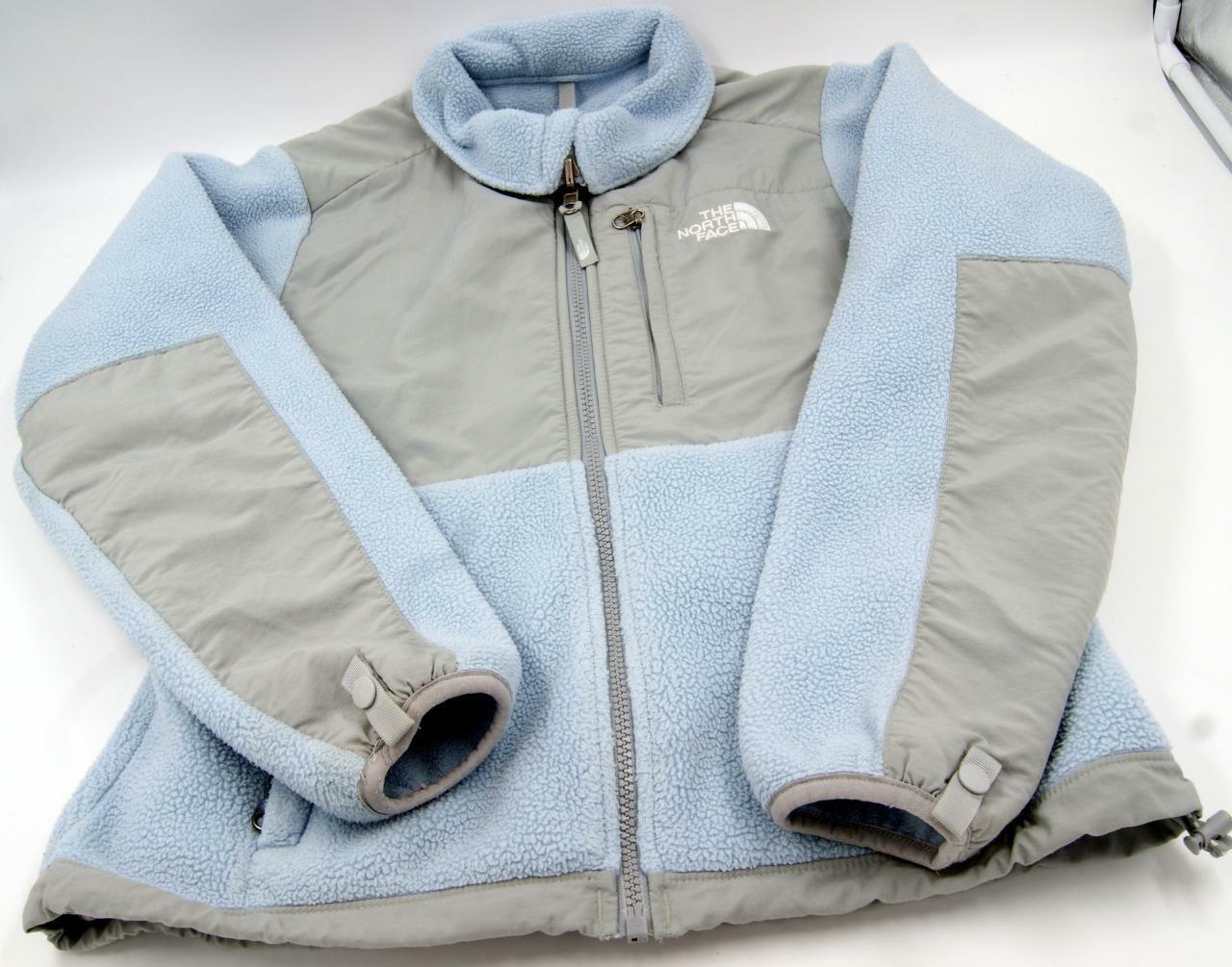 The North Face Gray/Light Blue Women's Fleece Jacket Size X-small ...