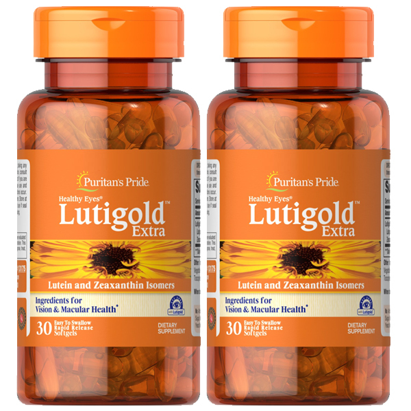 Puritan's Pride Lutein Lutigold Extra 20 mg & Meso Zeaxanthin/ 800Mcg 2X30/1X60