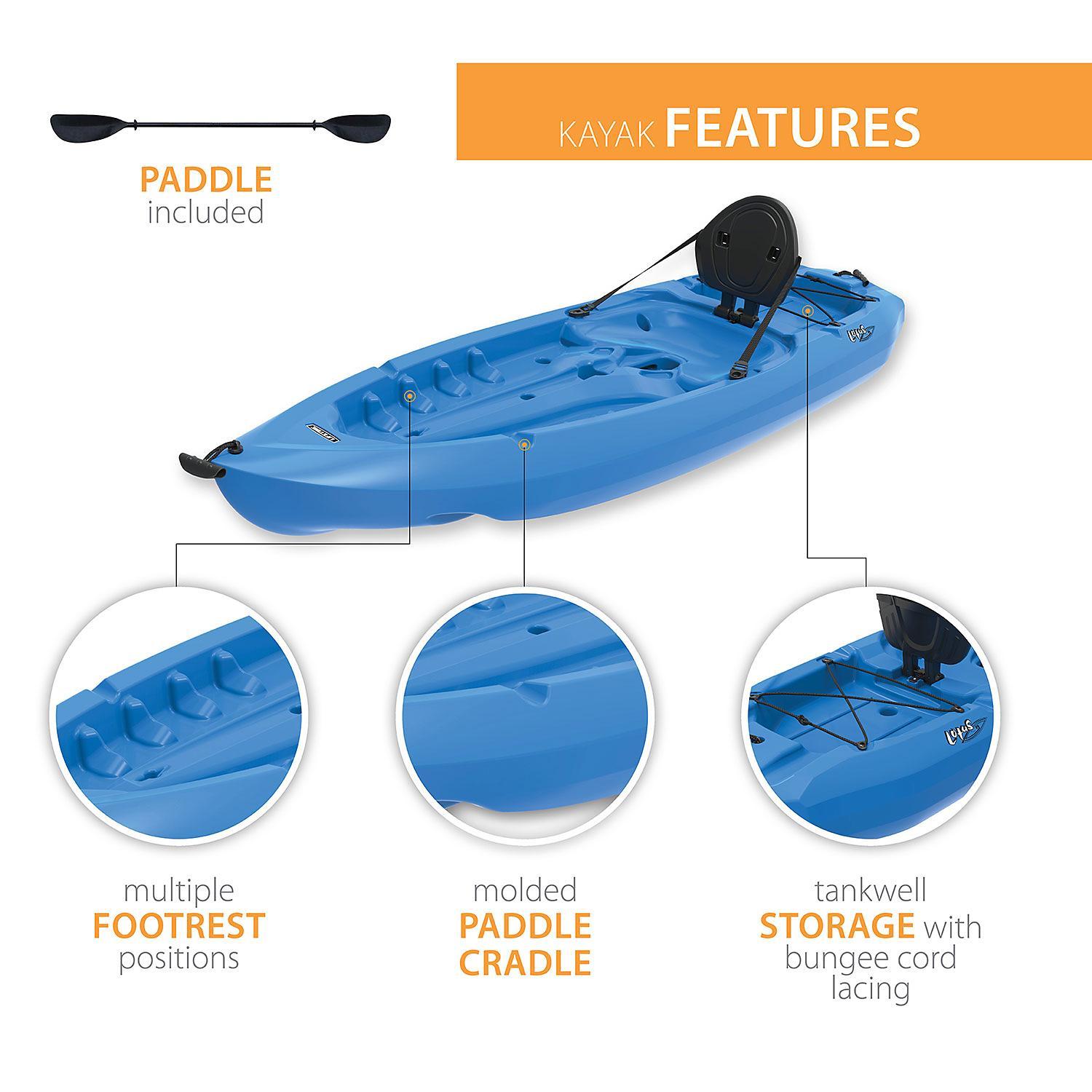 Lifetime 8 Adult Kayak Paddle Backrest Blue Kayaks
