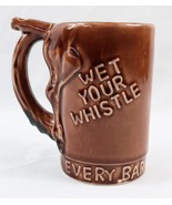VINTAGE Wet Your Whistle for Your Beer Ceramic Bar Mug - $19.79