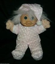 12 "russ berrie co troll kidz doll stuffed animal toy pink pajamas - $23.01