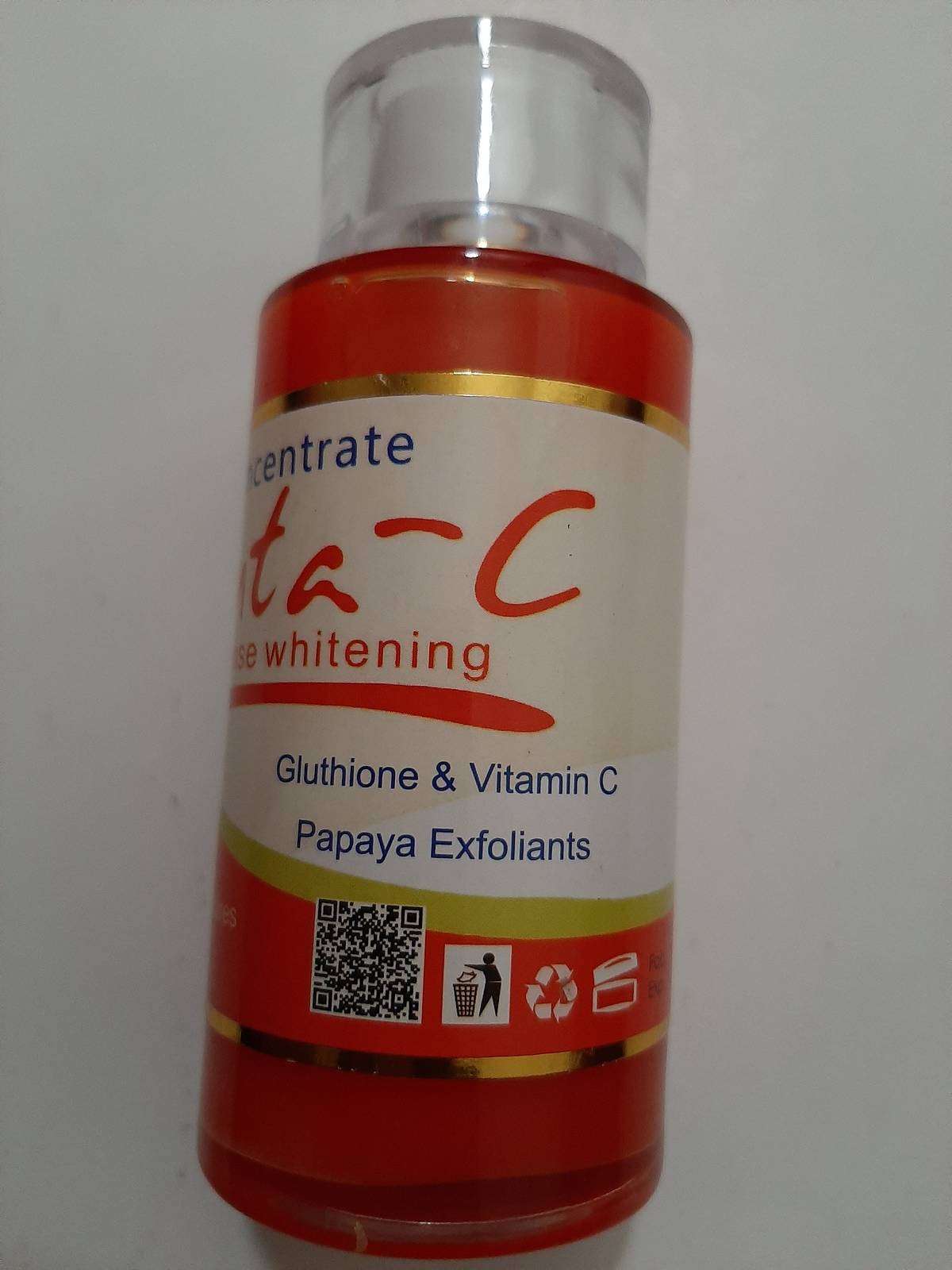 Gluta-c intense whitening concentrate with Glutathione, vitamin and papaya exfol