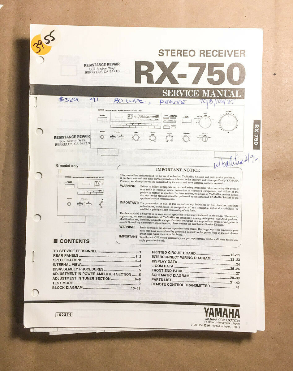 used-yamaha-rx-750-receivers-for-sale-hifishark