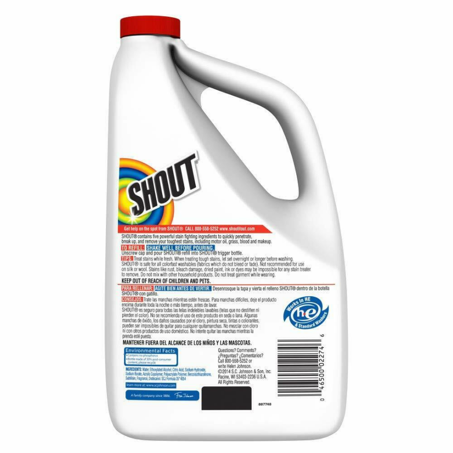 Shout Laundry Stain Remover Refill, TripleActing, 60 fl oz