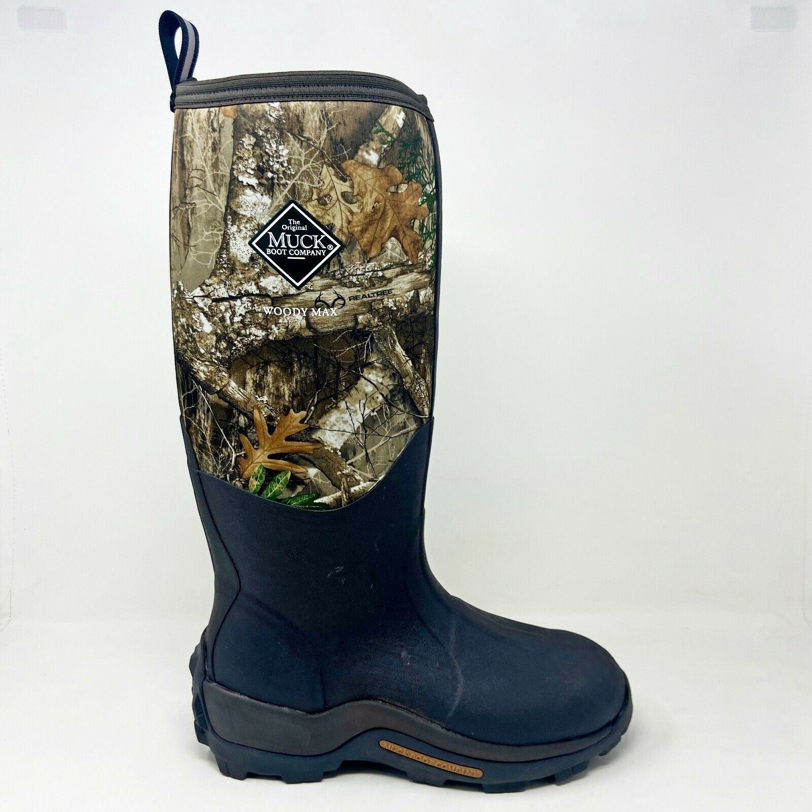 Muck Boot Company Mens Size 8 Woody Max Hunting Boot Brown Real Tree Edge