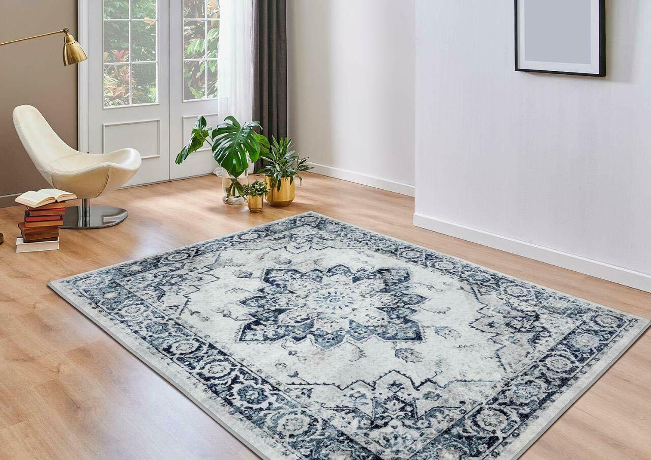 Nice! Carpet Area Rug 5' x 7' 5" Shabby Chic Geometric Moroccan