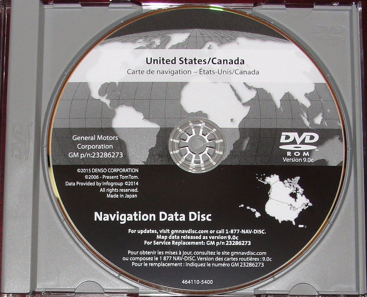 Newest 2016 9.0C DVD for GMC NORTH AMERICA NAVIGATION MAP UPDATE p/n 23286273 GPS Software & Maps
