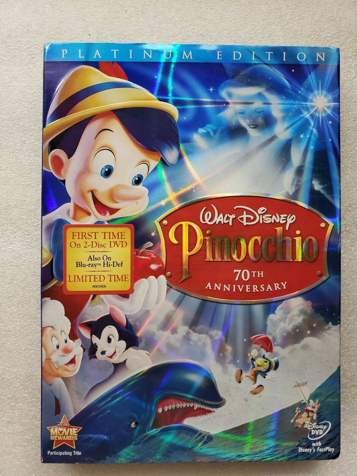 Pinocchio 70th Anniversary Platinum Edition DVD 2009 - DVD, HD DVD ...