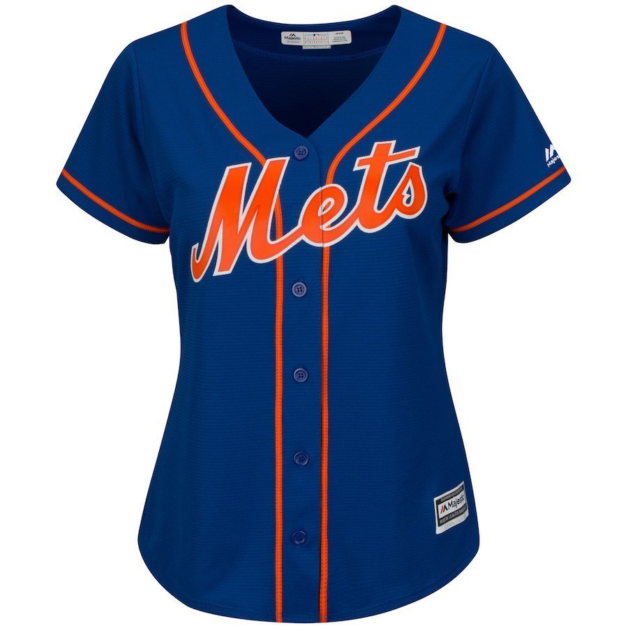 Women's New York Mets Home Blue 2018 Cool Base Custom Jersey Sewn on