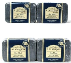 4 Count A La Maison 8.8 Oz Sea Mud Coconut & Olive Oils Hand & Body Soap