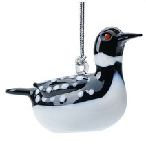 Loon Bird Art Glass Ornament Dynasty Gallery Glassdelights Collectible New - $24.70