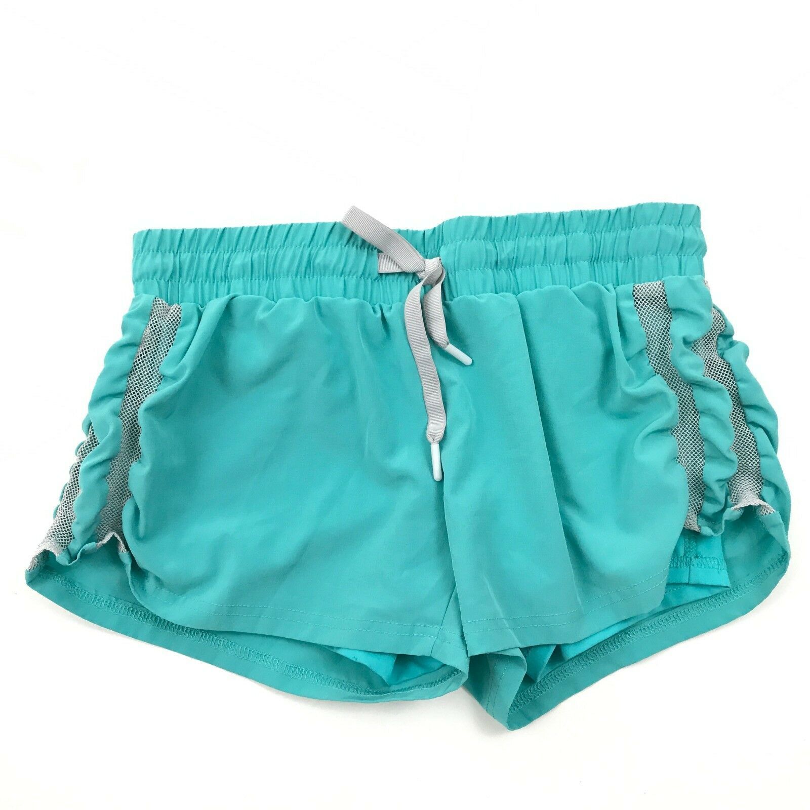 Fabletics Womens Running Shorts Mint Green Ruched Sides Boyshorts Style ...