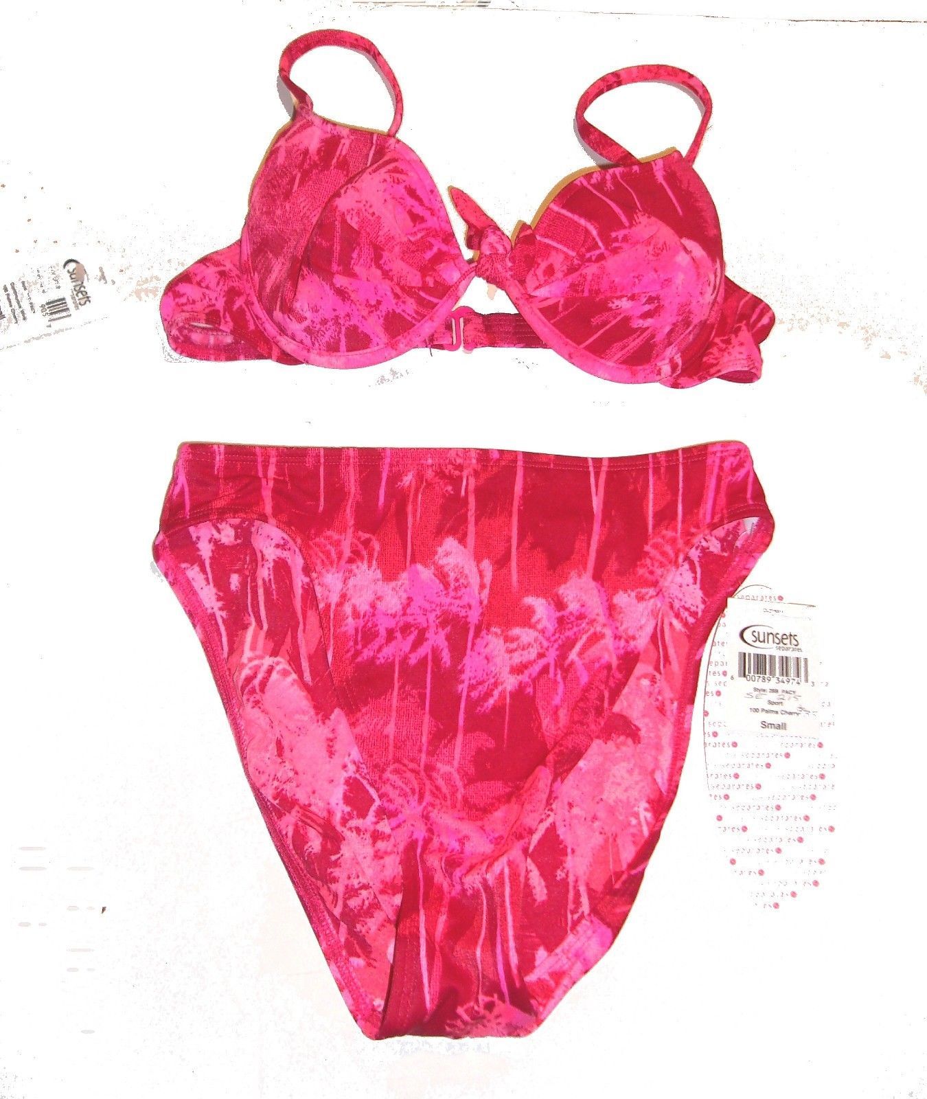Sunsets 100 Palms Cherry Bikini Swimsuit Size Small Women's Clothing