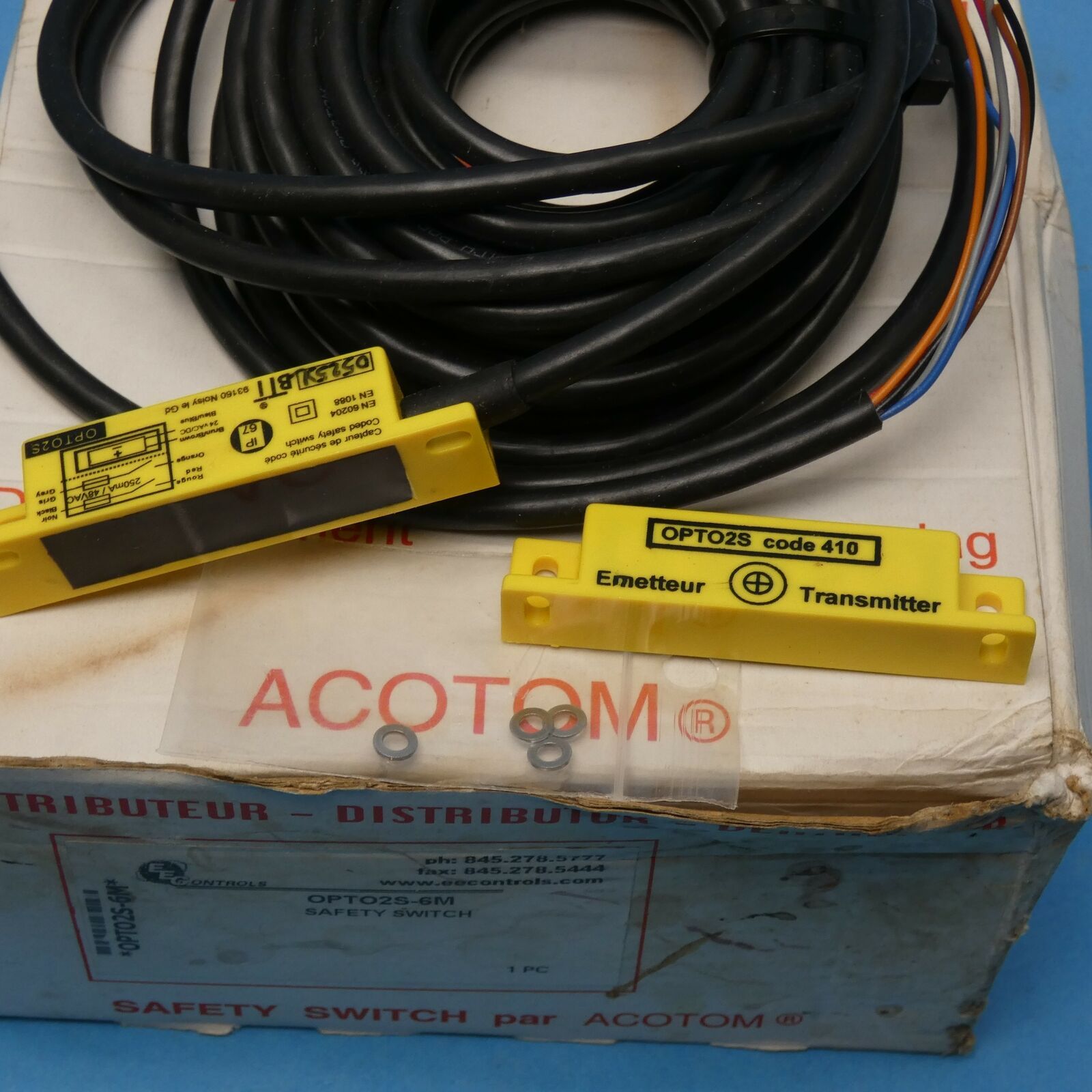 BTI OPTO2S6M Miniature Safety Switch 24VAC/DC 6M Cable New Other Sensors