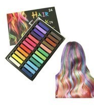24 Pc Different Color Washable Temporary Hair Chalk Vibrant Multicolored... - $14.50
