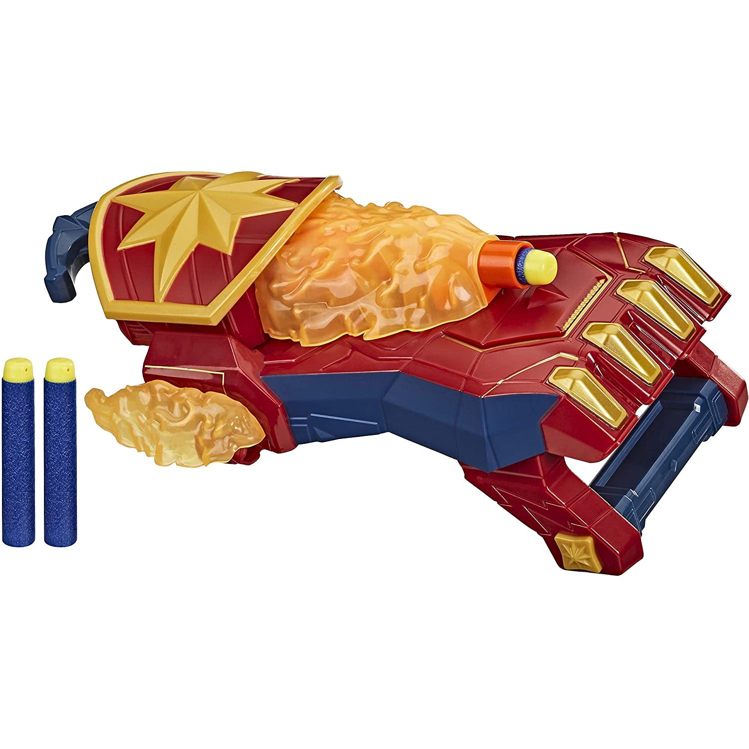 NERF Power Moves Marvel Avengers Captain Marvel Photon Blast Gauntlet NERF Dart- - $41.99