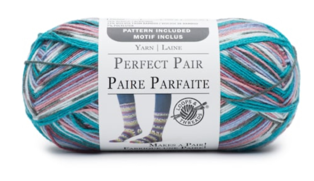 Perfect Pair Yarn by Loops & Threads, Super Fine 1, Glory Days, 3.5 Oz