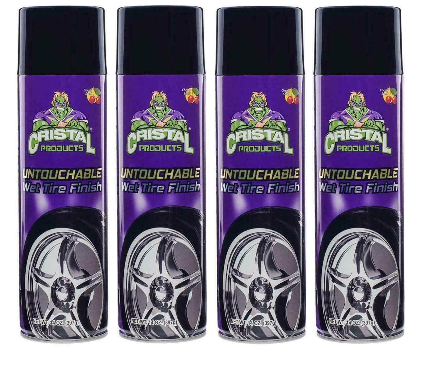 Cristal Products Untouchable Wet Tire Finish 14 OZ Pack of 4