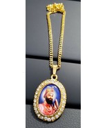 Gold Plated Guru Gobind Singh Ji Photo Pendant Punjabi Sikh Kaur Car Rea... - $13.43