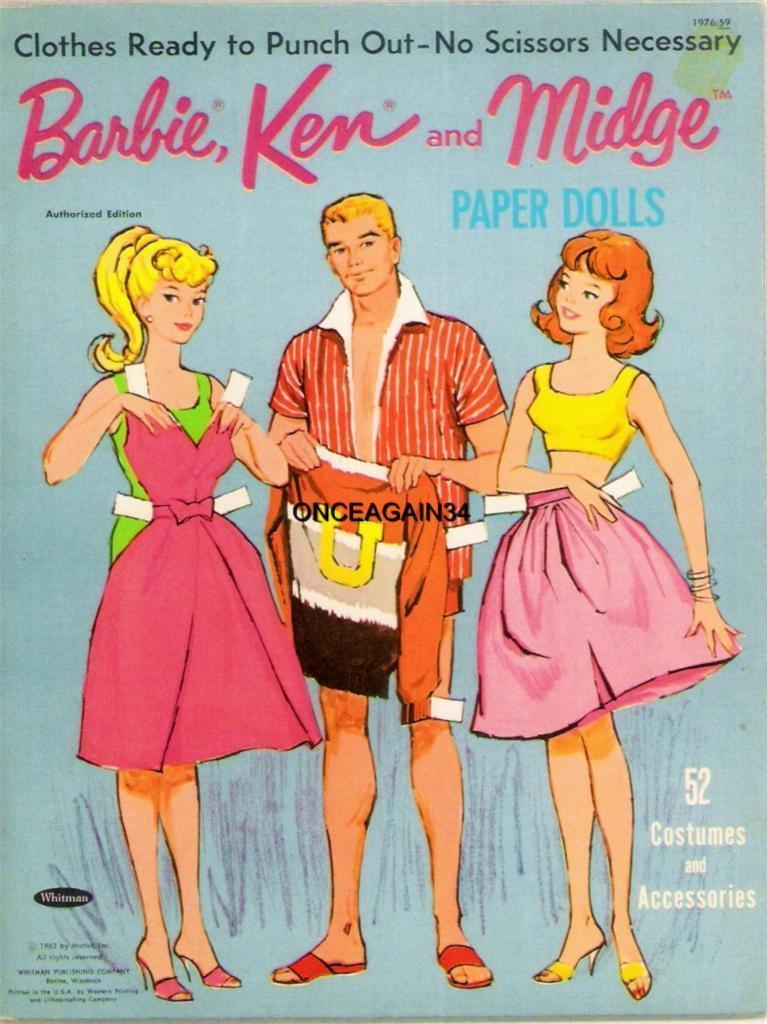 KENNEDY VINTAGE UNCUT ORIGINAL SZ 1960s MOTHER /& DAUGHTER PAPER DOLLS ~#1 REPRO
