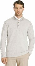 Van Heusen Classic-Fit Flex Button Mockneck Fleece Sweater Silver Birch - $60.00