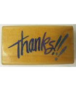 Stampendous Rubber Stamp Thanks!!! L043 Brush Style 1994 - $3.99