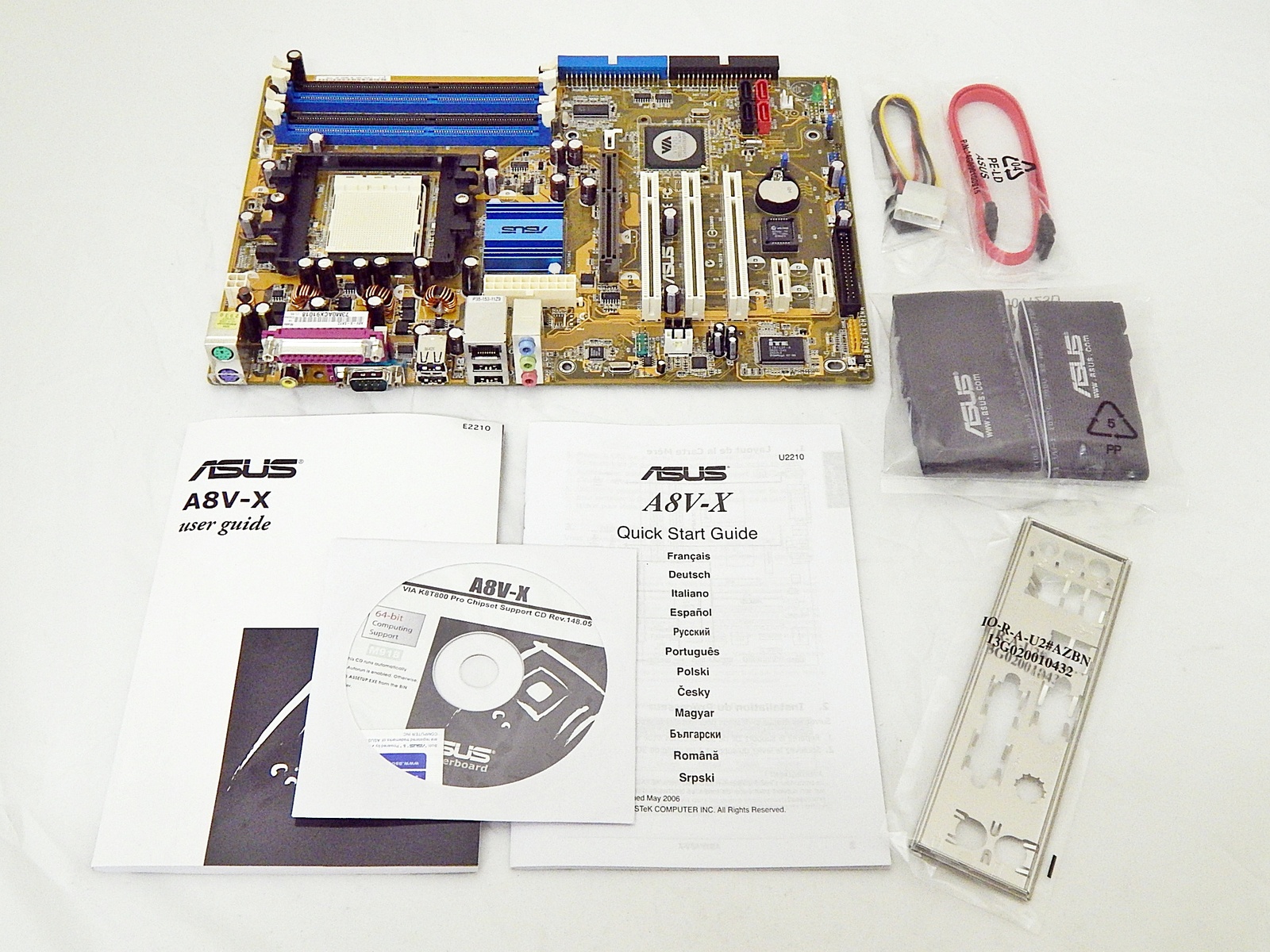 NEW ASUS A8VX VIA K8T800 AMD Athlon 64 Socket939 8X AGP SATA ATX