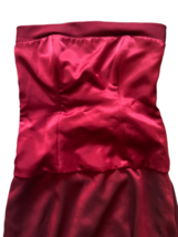 Full Length Strapless Burgundy Bridesmaid Dress Sz 14 Prom Irma's Original CA image 2