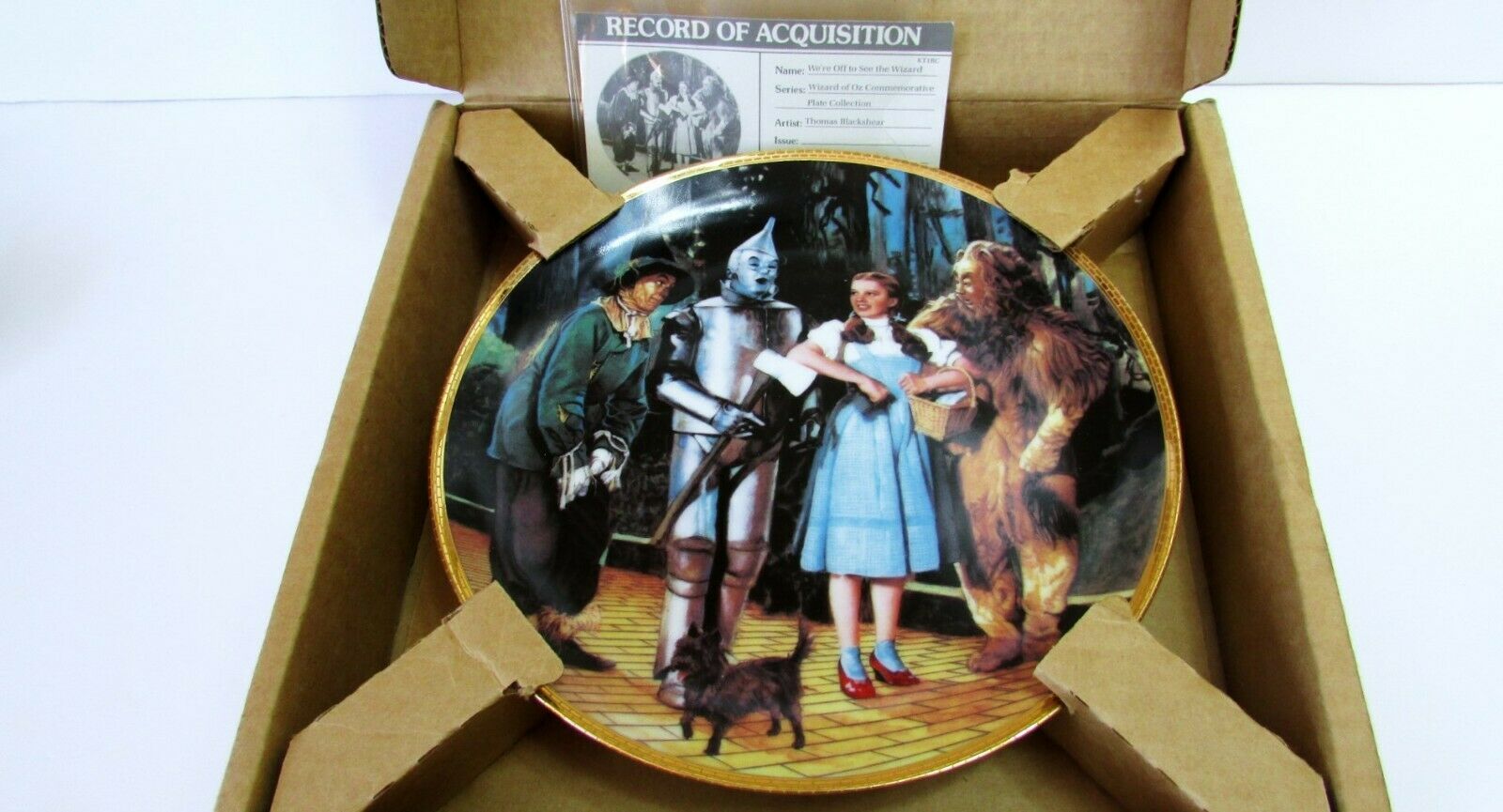 Primary image for OFF TO SEE THE WIZARD Hamilton Collection Wizard of Oz Plate Thomas BlackShear