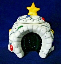 Igloo Wrapped In Christmas Light Sugar Bowl Julie Ueland Enesco 2000 EUC - $27.00