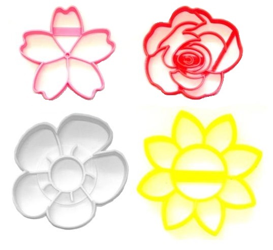 Spring Flowers Flower Plant with Detail Set of 4 Cookie Cutters USA PR1591