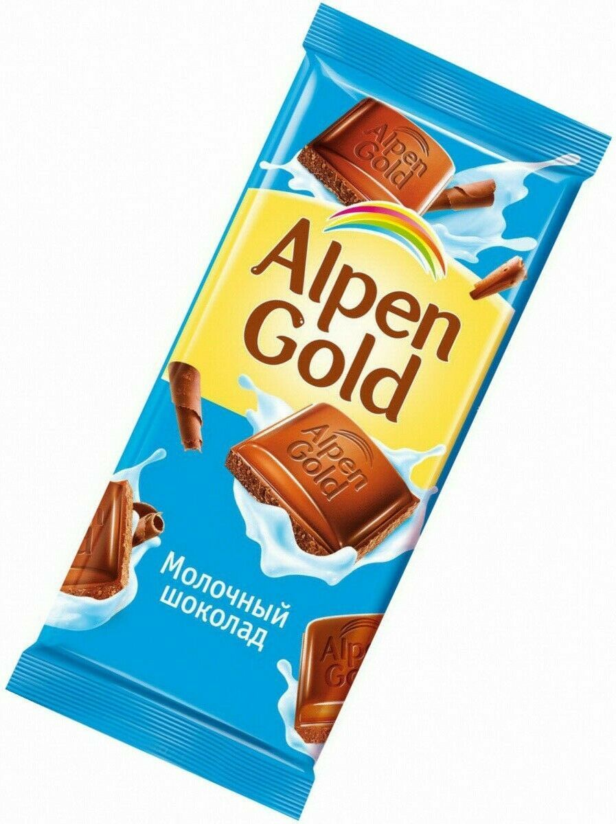 Плитка шоколада альпен гольд