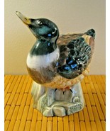 Vintage Mallard Duck Figurine Hand painted stamped 105/34 Italy Ceramic ... - $23.75