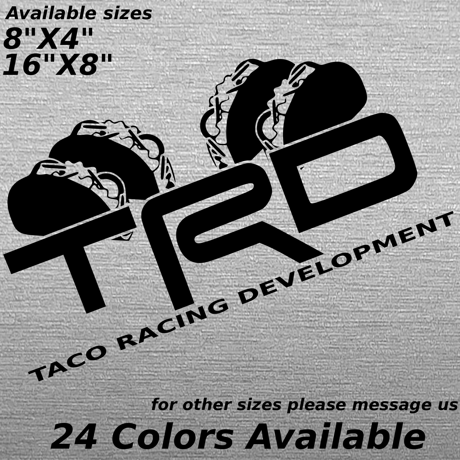 Custom TRD taco racing development decal sticker